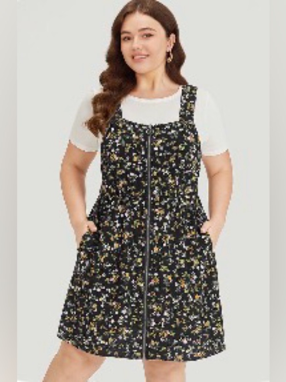 BloomChic ditsy floral pocket jumper dress, sz US 28